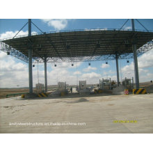 Steel Construction Space Frame Steel Prefab Toll Station